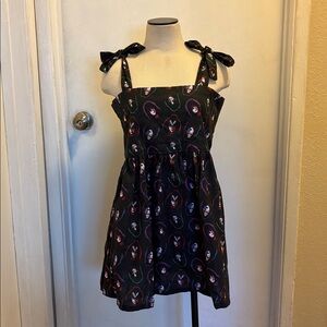 KISS Handmade Pinafore Sleevless Babydoll Dress w/ Adjustable Tie Straps EUC M/L